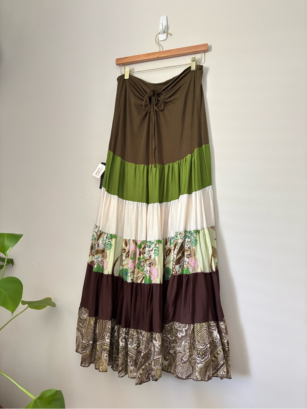 Vintage Y2K tiered Boho Style Halter Dress